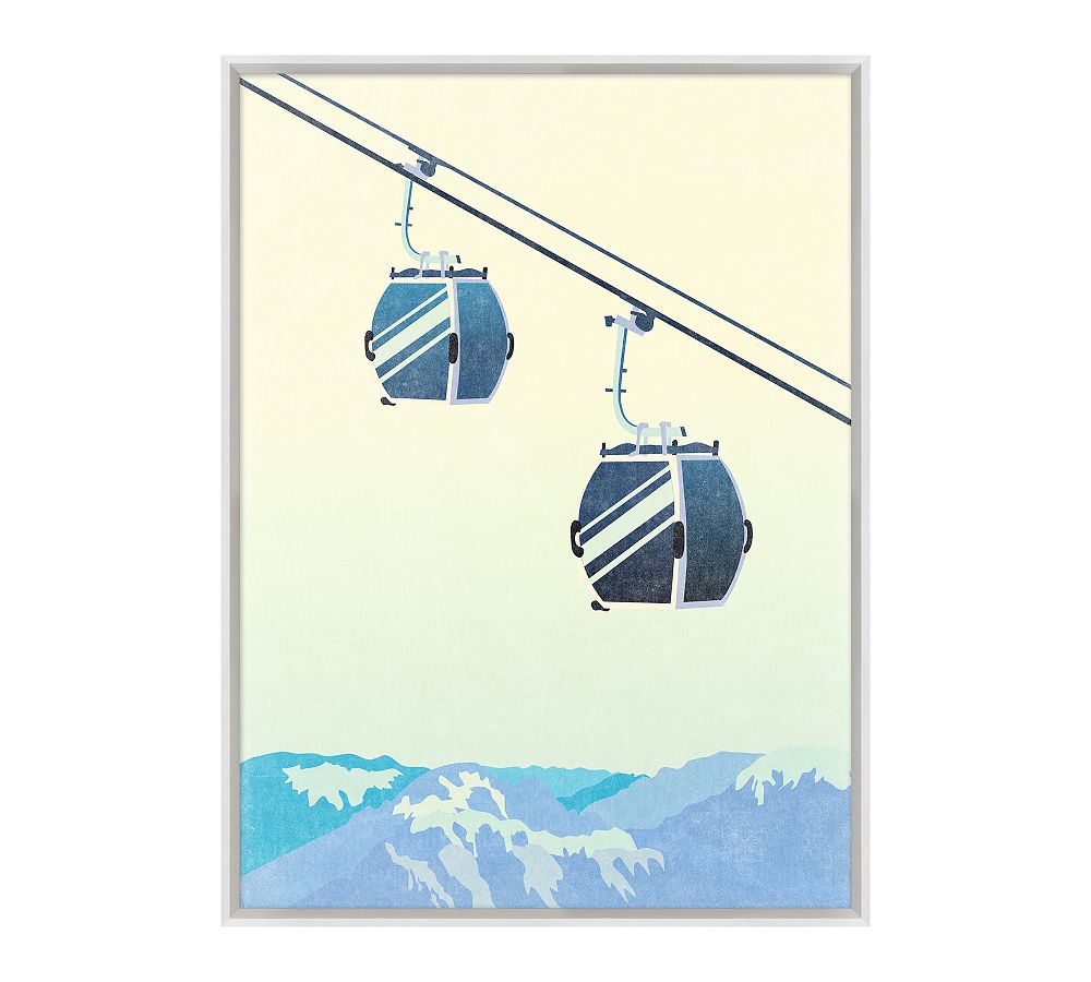 Pottery Barn Les Alpes Poster Framed Print