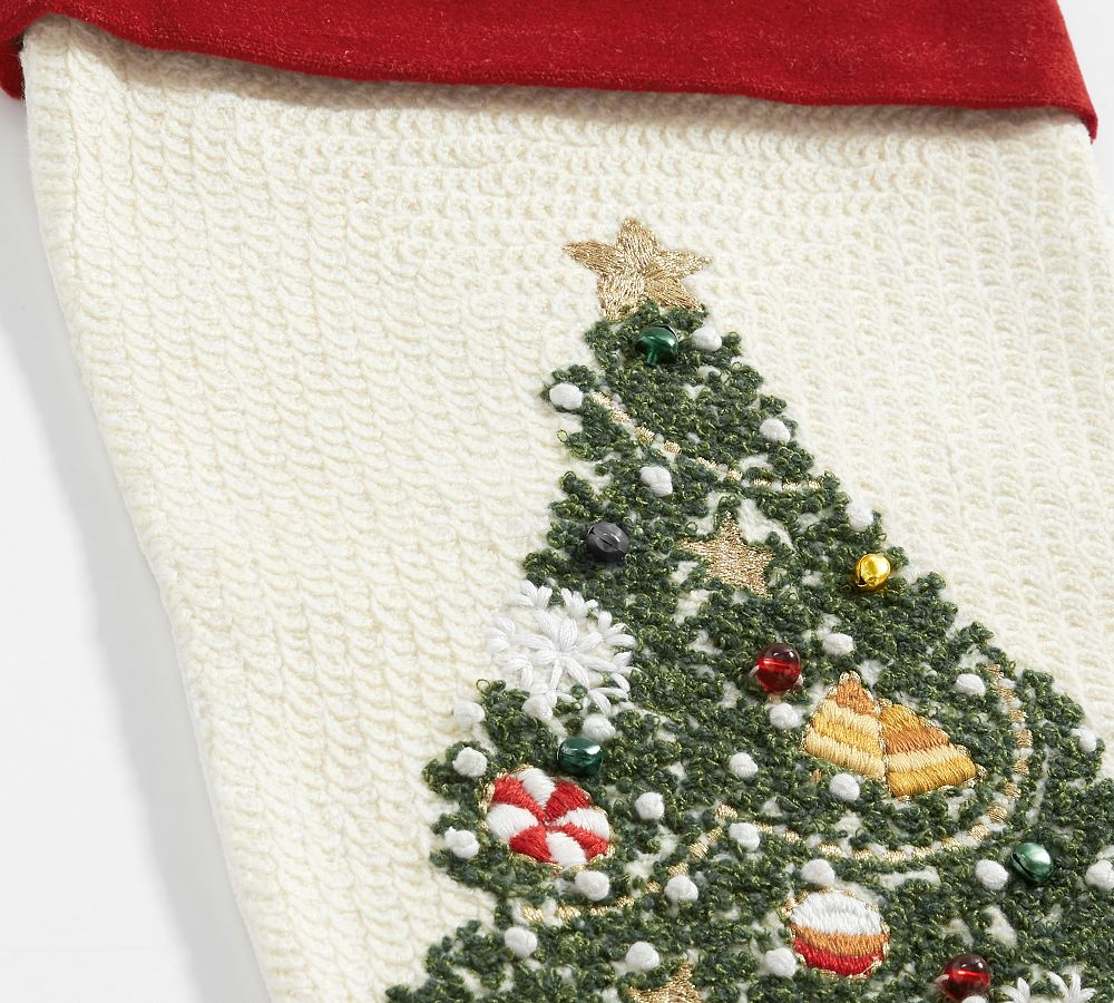 Pottery Barn Holiday Icons Crewel Stockings