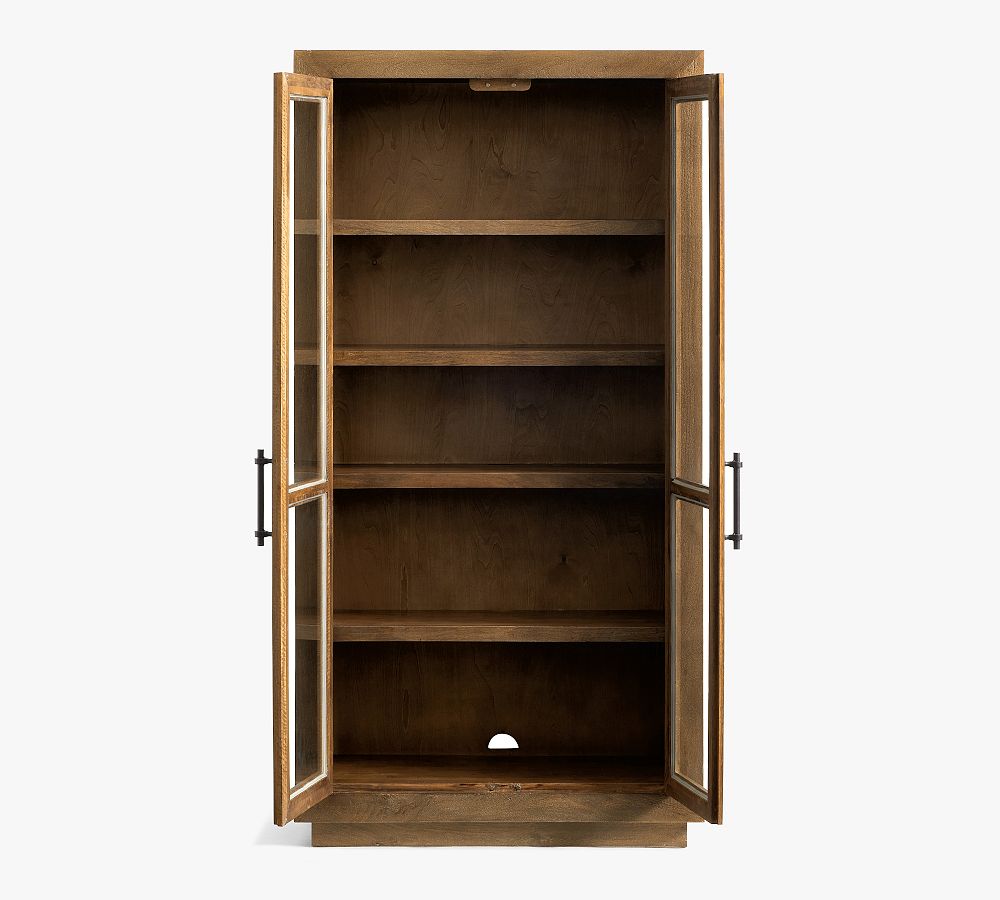 Pottery Barn Oakleigh Glass Storage Cabinet (40")