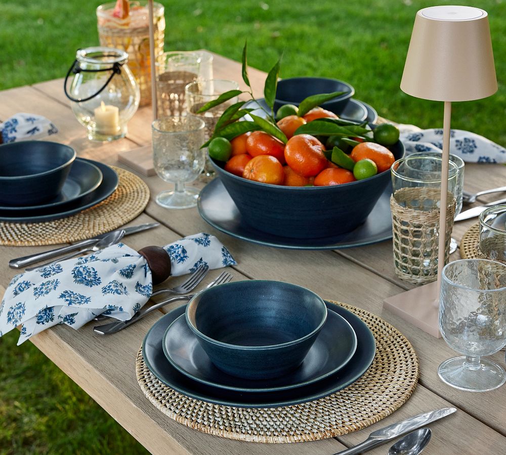 Pottery Barn Larkin Outdoor Melamine Dinner Plates