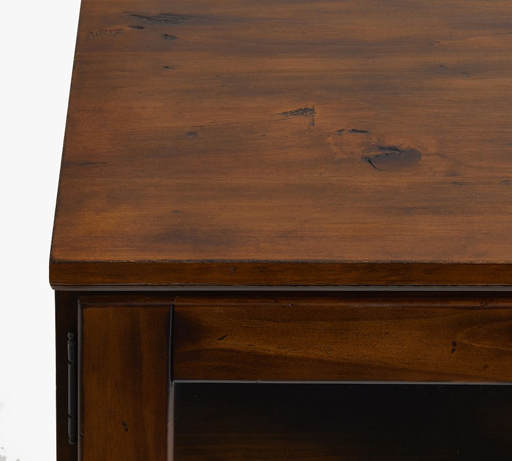 Pottery Barn Printer's Glass Cabinet (32")