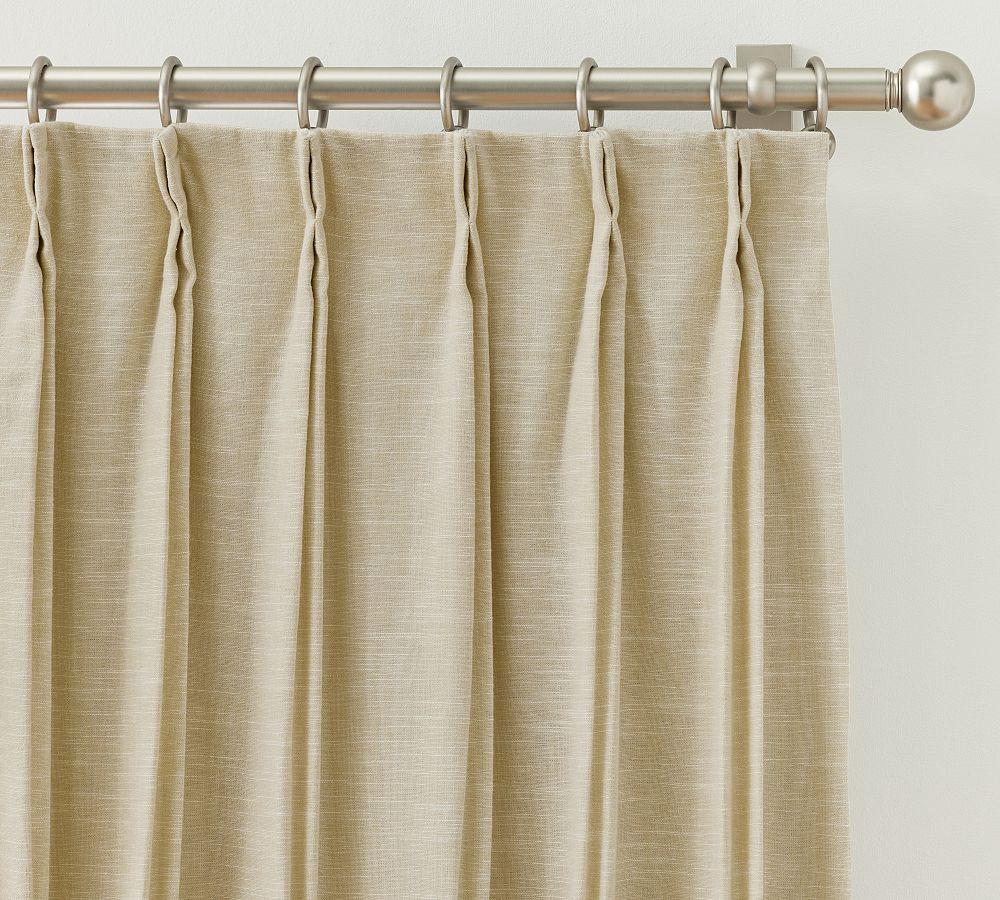 Pottery Barn Emery Linen Pinch Pleat Blackout Curtain