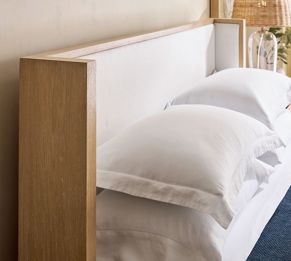 Pottery Barn Brooks Upholstered Shelter Bed