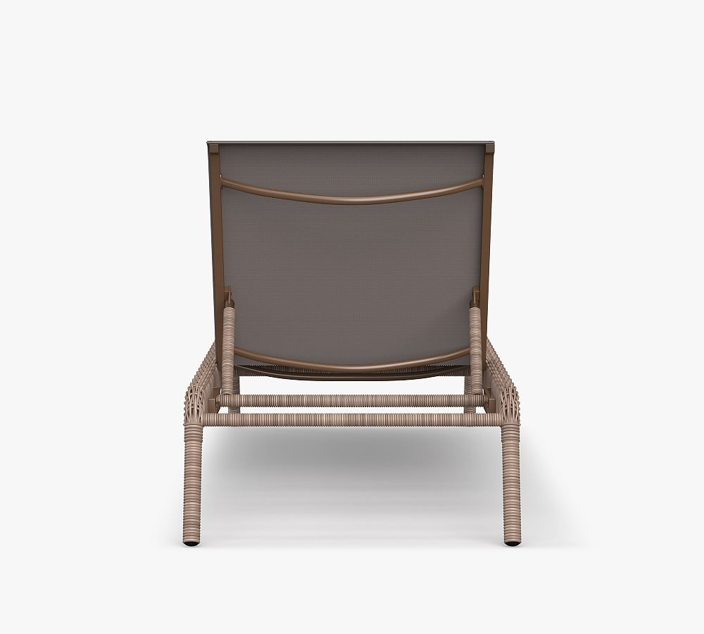 Pottery Barn Torrey Wicker Stackable Outdoor Chaise Lounge, Set of 2