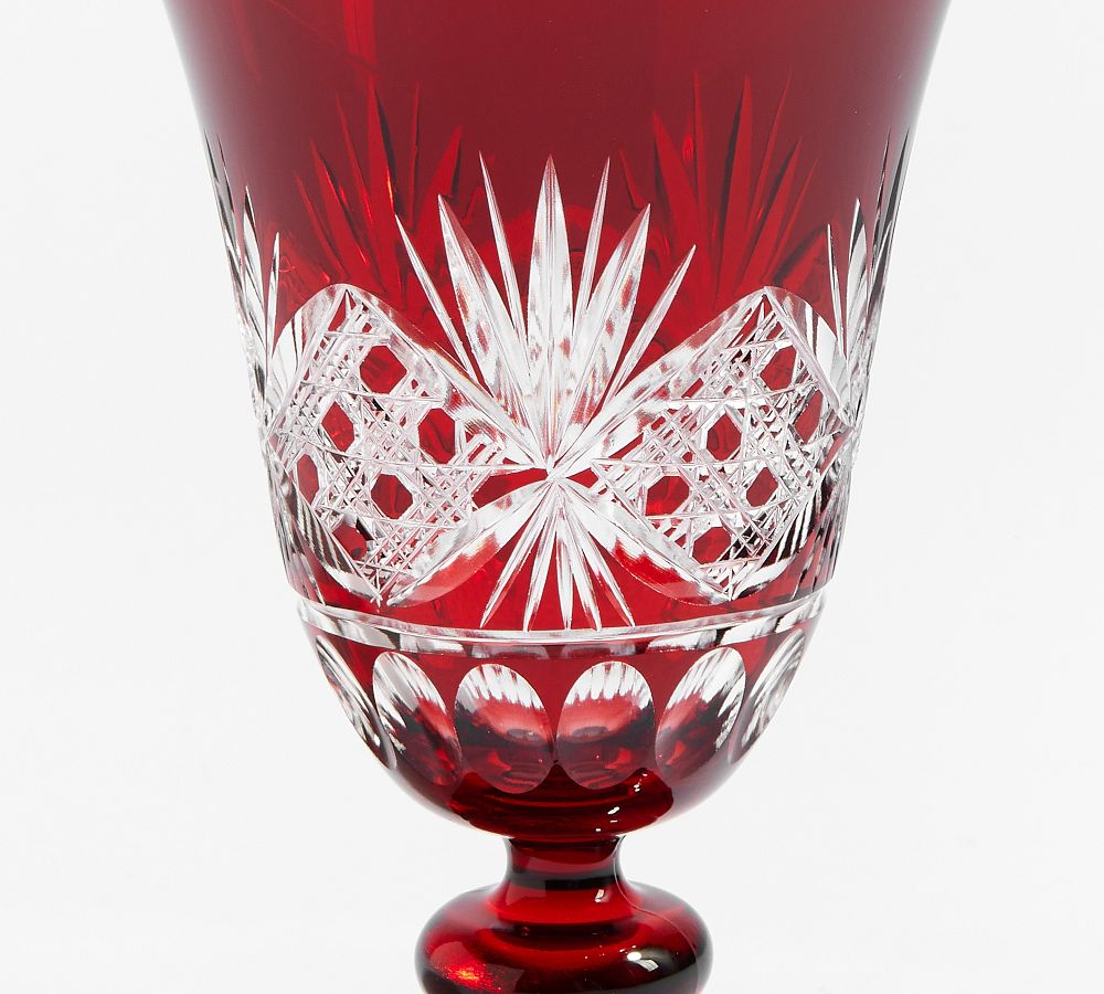 Pottery Barn Antique Cut Glass Goblets