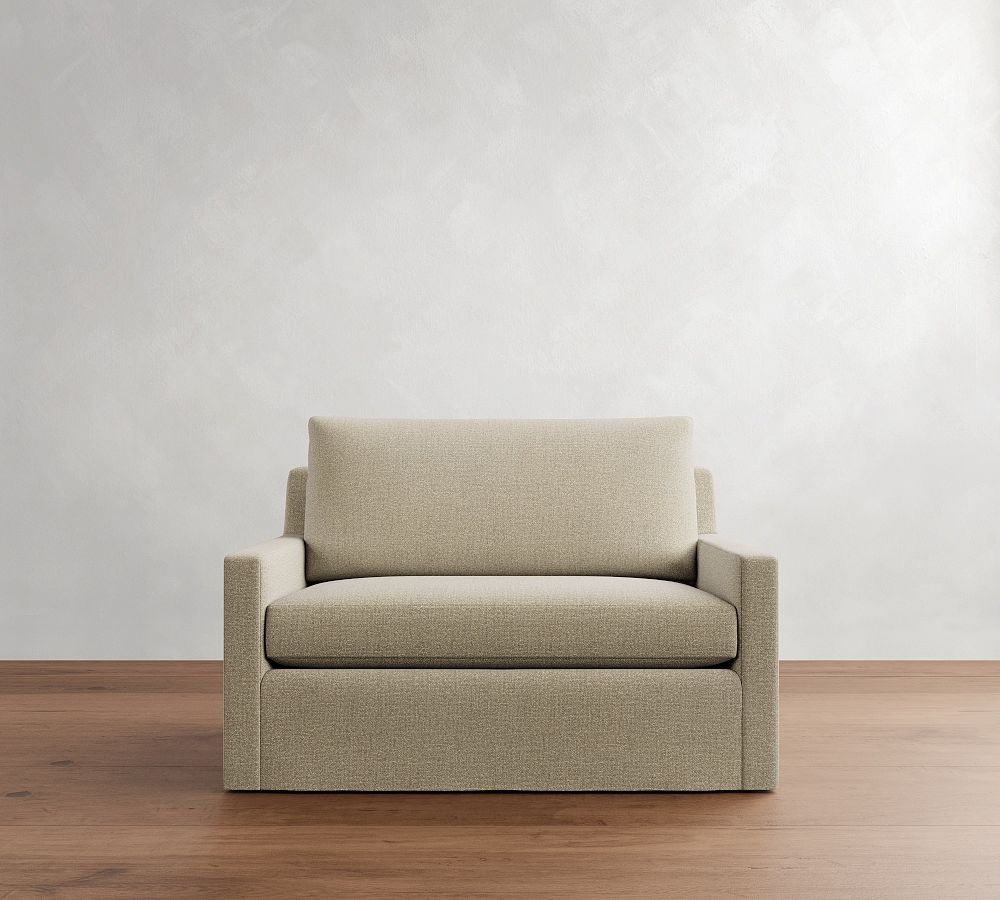 Pottery Barn Ayden Square Arm Slipcovered Sleeper Sofa (78")