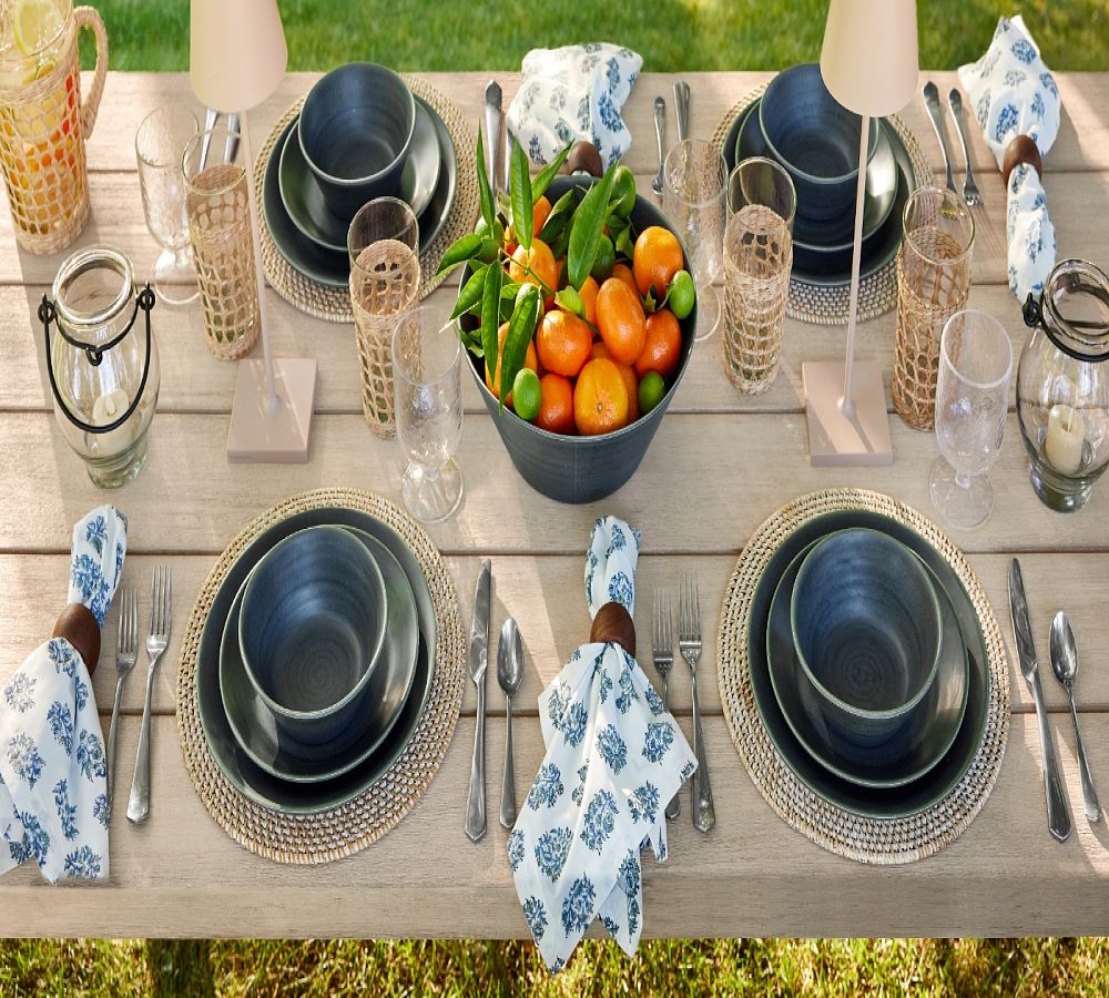 Pottery Barn Larkin Outdoor Melamine Dinner Plates