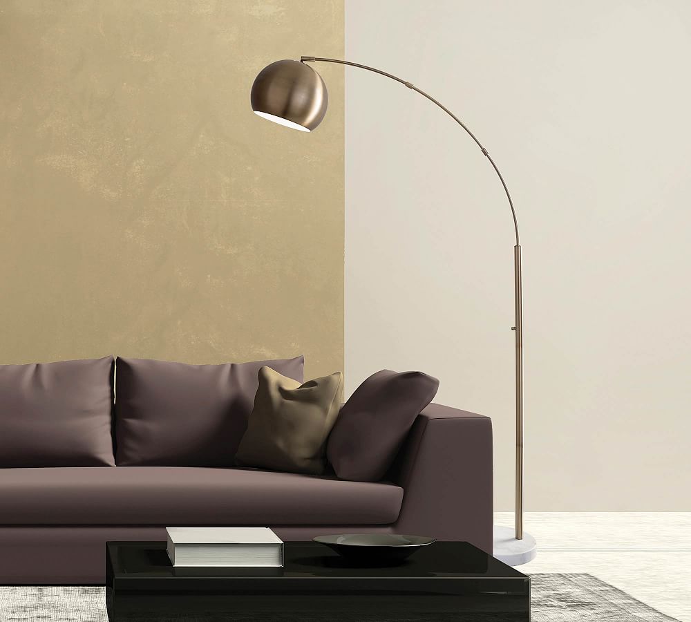 Pottery Barn Nella Metal Arc Sectional Floor Lamp (83")