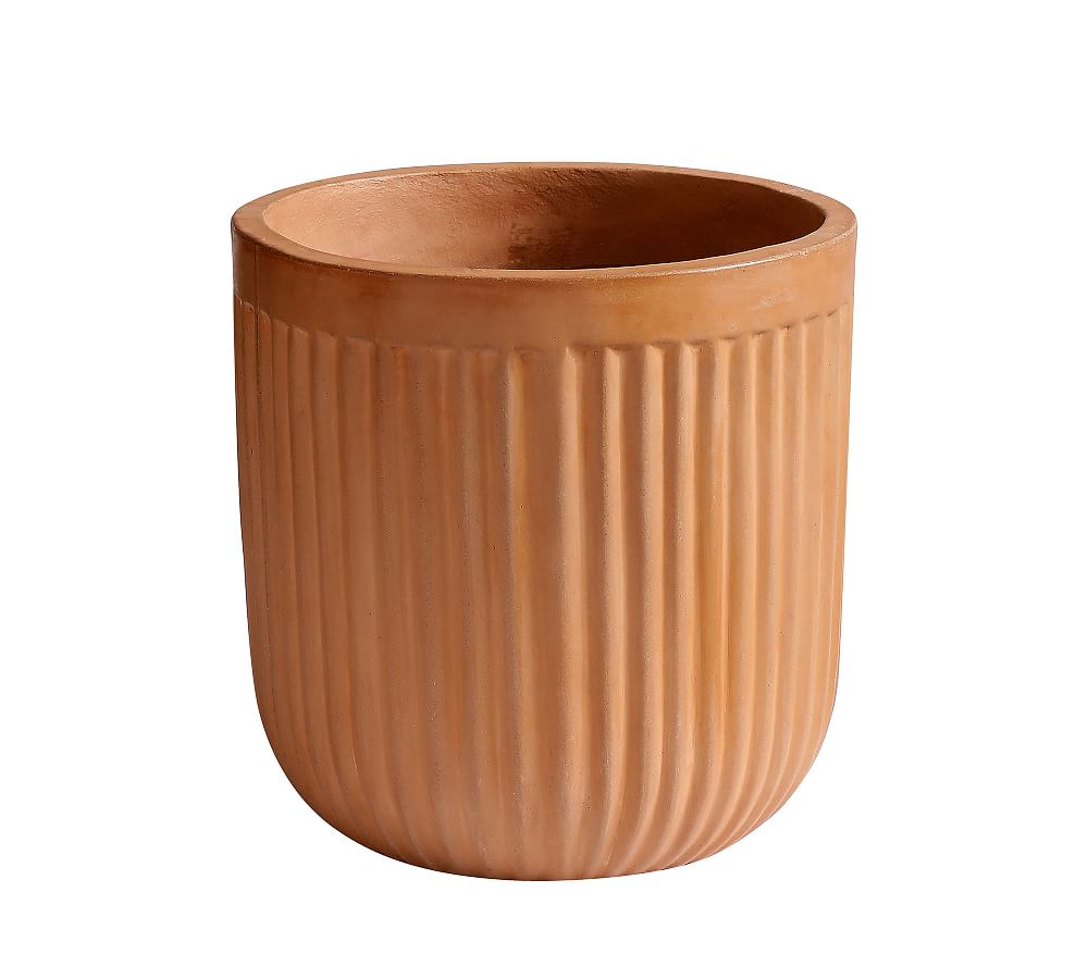 Pottery Barn Concrete Fluted Outdoor Planters