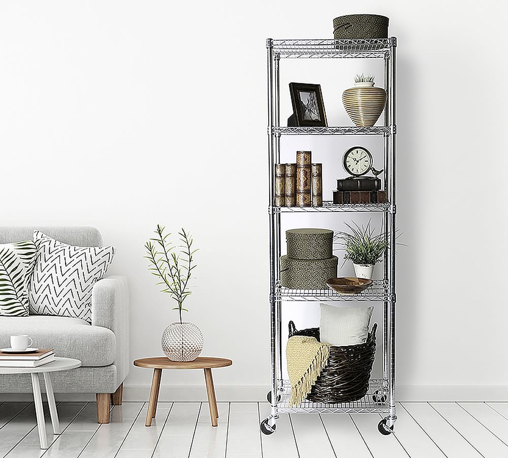 Pottery Barn Wire Rolling Storage Cart