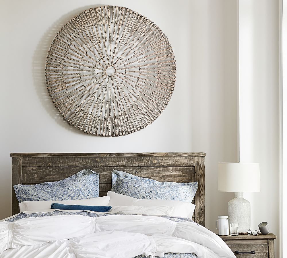 Pottery Barn Handwoven Willow Wheel Wall Art