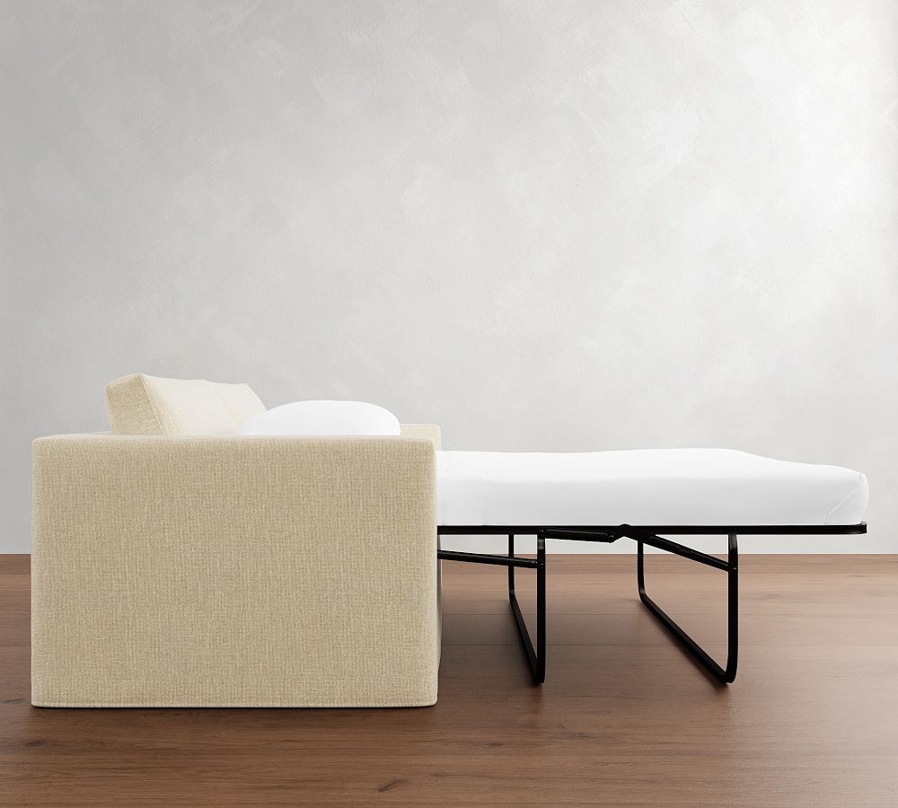 Pottery Barn Carmel Slim Arm Slipcovered Sleeper Sofa (81")