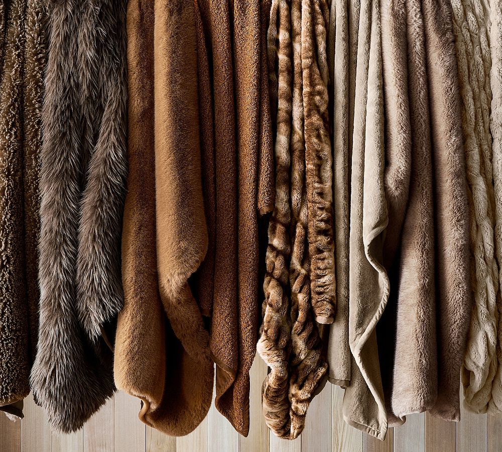 Pottery Barn Dream Faux Fur Throw Blanket