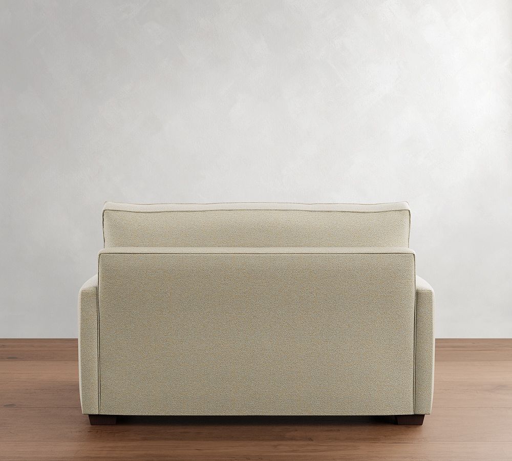 Pottery Barn Pearce Square Arm Twin Sleeper Sofa with Memory Foam Mattress (58")