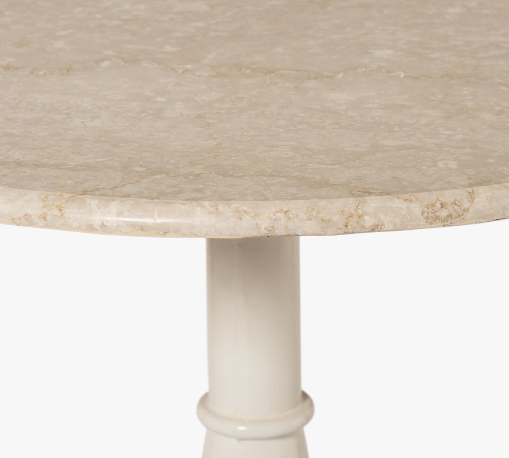 Pottery Barn Christie Round Marble End Table (24")