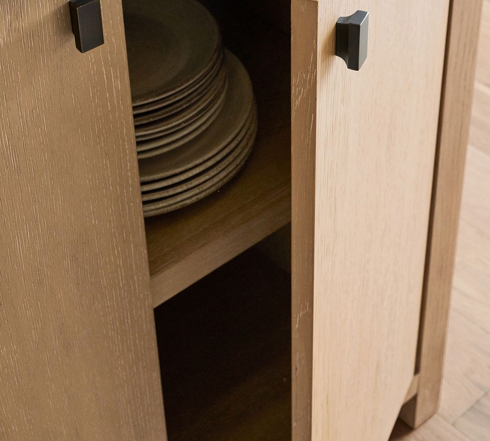 Pottery Barn Modern Farmhouse Shelf with Open Cabinet (34")