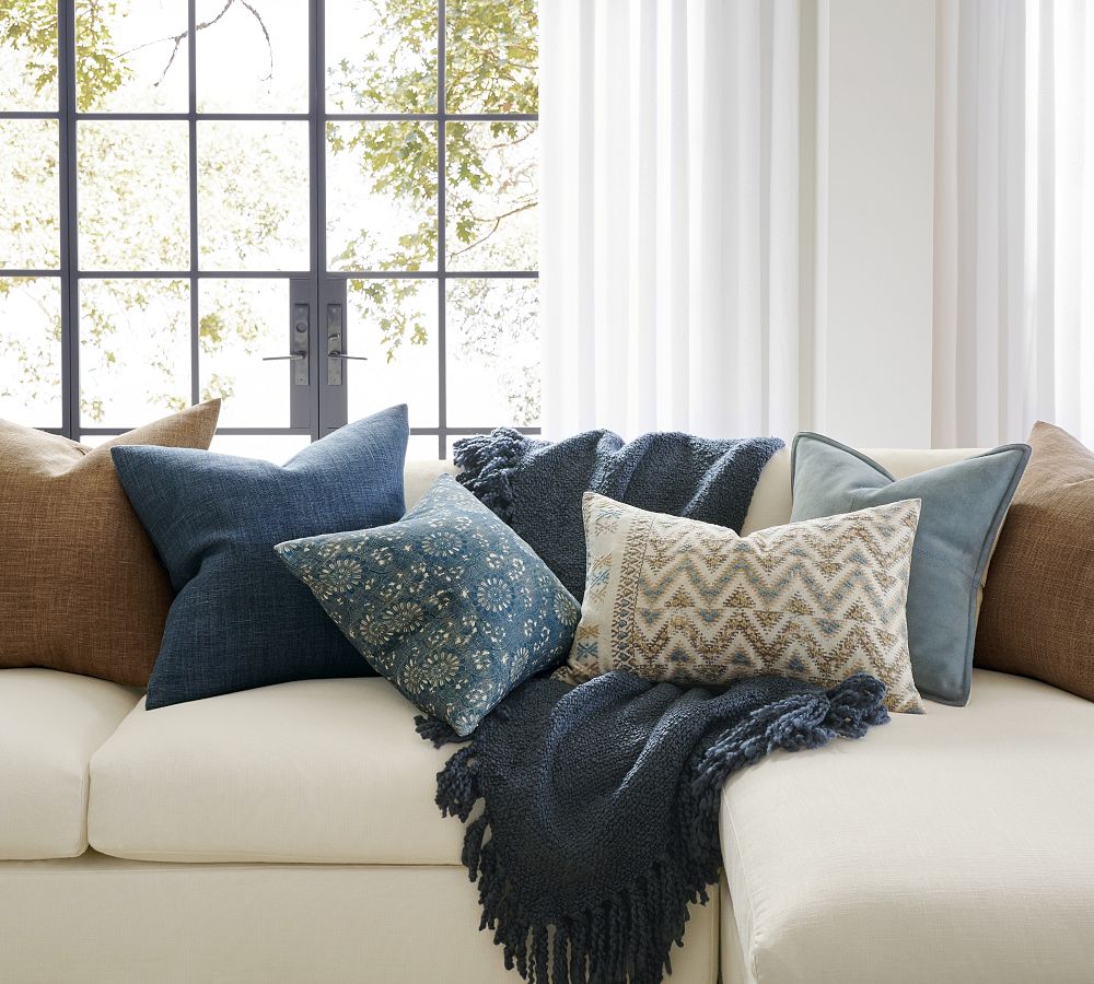 Pottery Barn Dreamy Handwoven Fringe Throw
