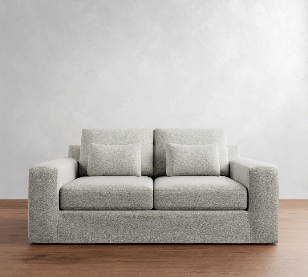 Pottery Barn Big Sur Square Arm Deep Seat Slipcovered Sofa (76"&ndash;120")