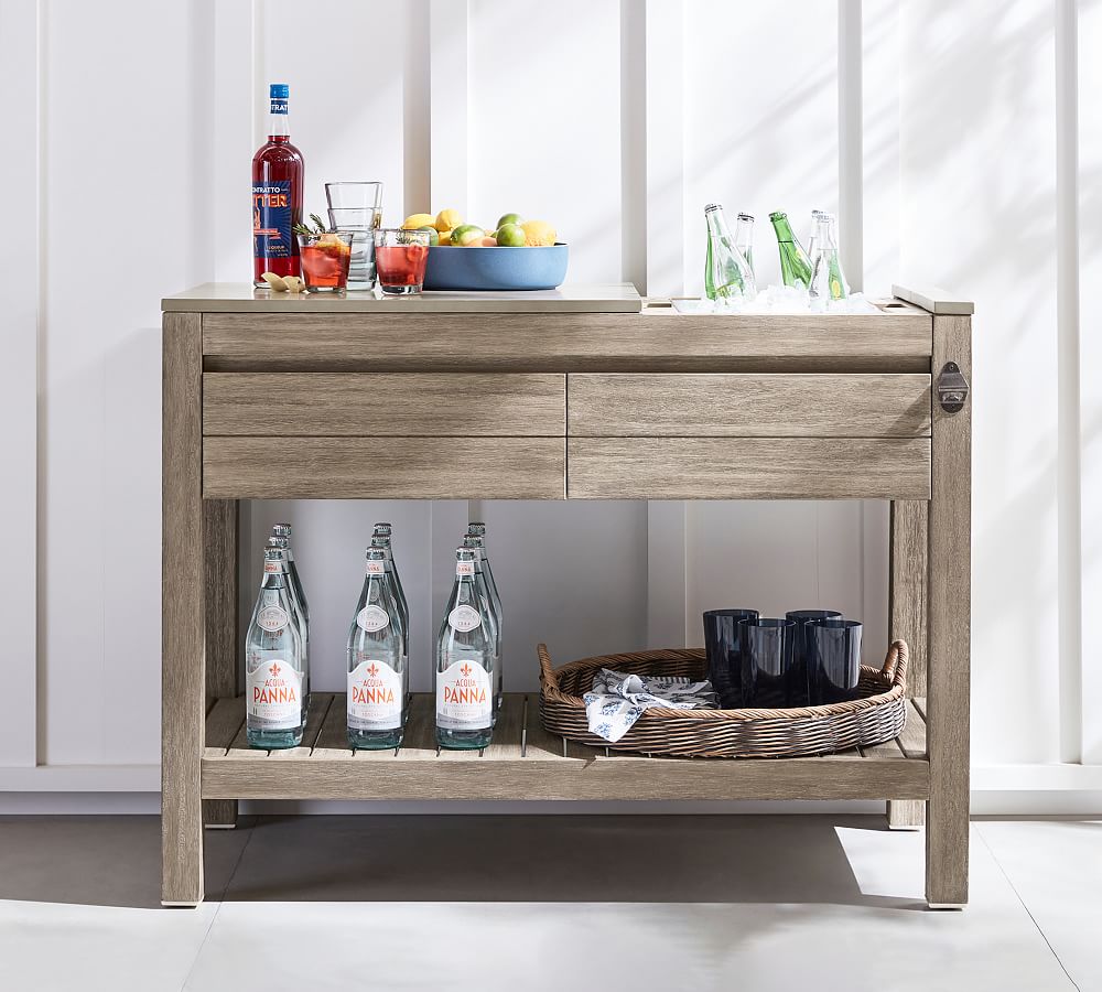Pottery Barn Indio Eucalyptus Outdoor Kitchen Island (48")