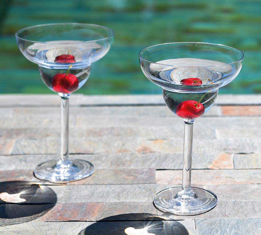 Pottery Barn Bodum Oktett Outdoor Margarita Glasses - Set of 4
