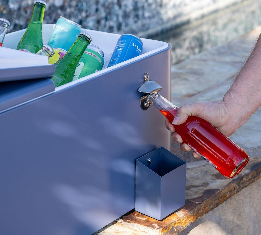 Pottery Barn Cooler with Bottle Opener and Removable Stand