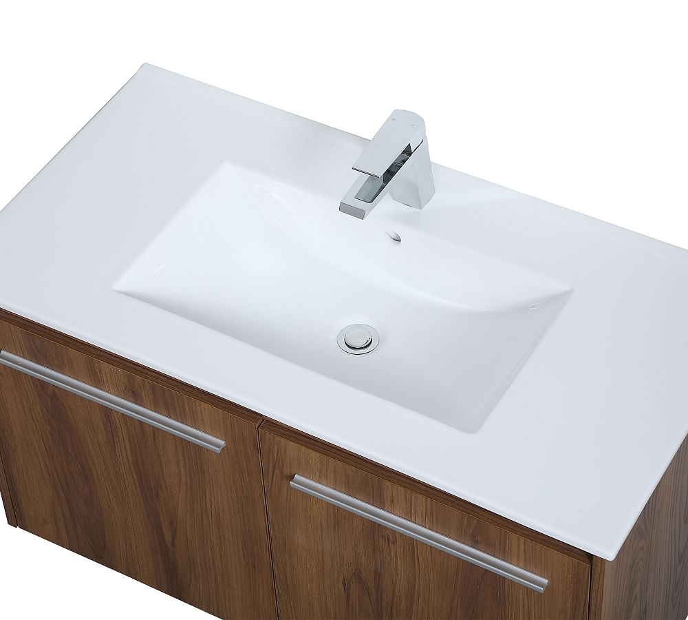Pottery Barn Luc 24-36" Single Sink Floating Vanity with Doors