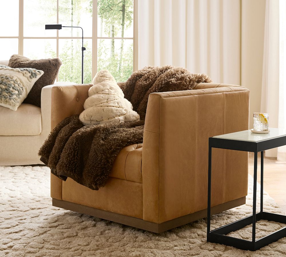 Pottery Barn Tree Embellished Shaped Pillow