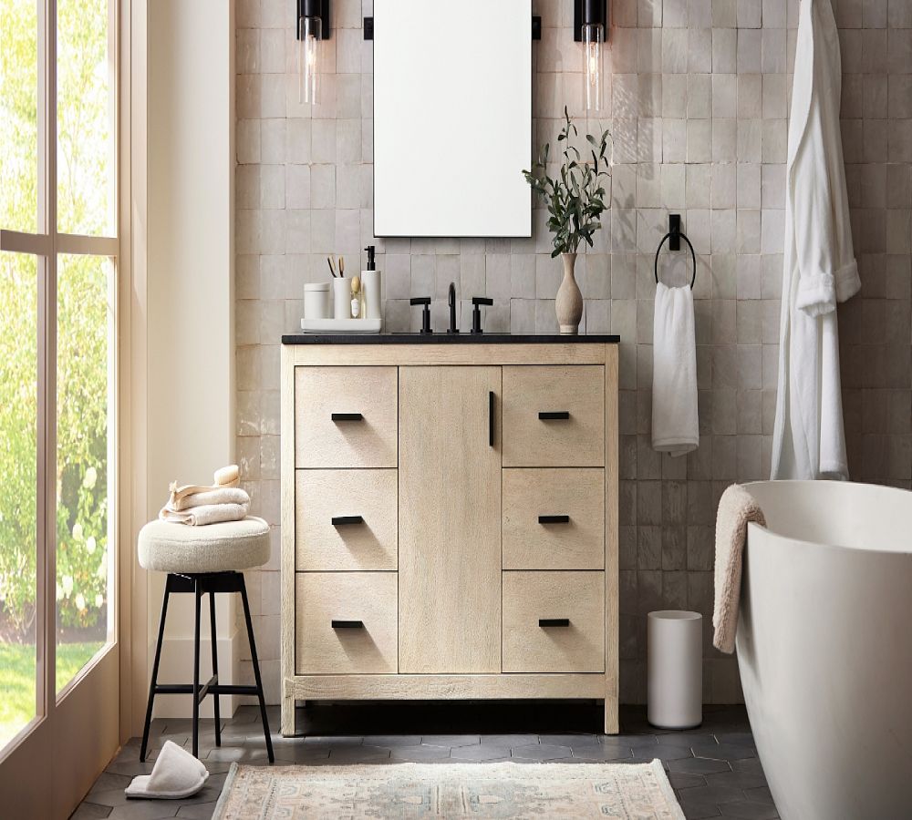 Pottery Barn Mason Glazed Stoneware Bathroom Accessories
