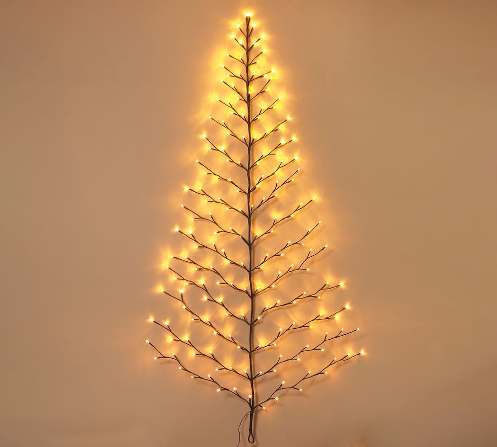 Pottery Barn Lit LED Tree Shaped Wall Decor