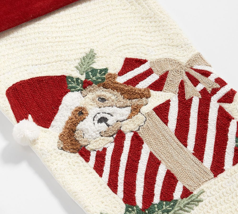 Pottery Barn Holiday Icons Crewel Stockings