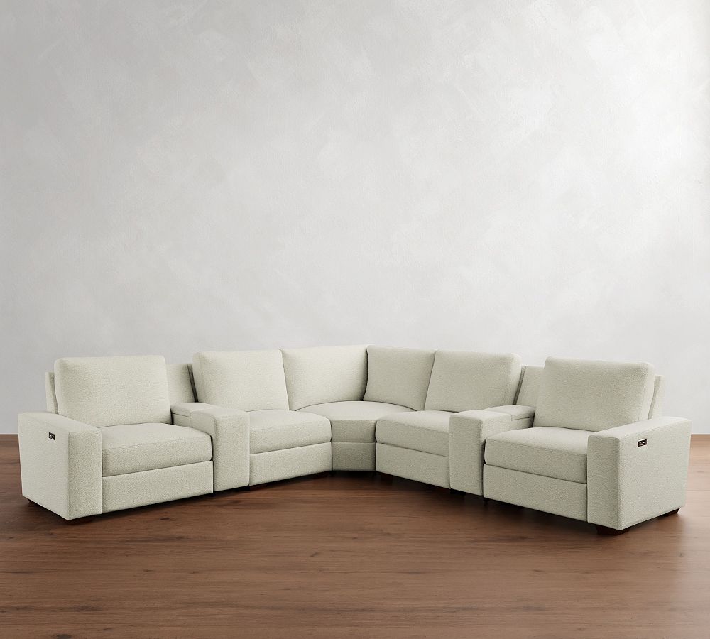 Pottery Barn Big Sur Square Arm Power Reclining L-Shaped Sectional (121"-133")