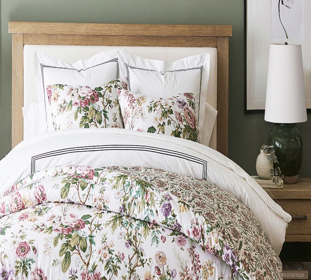 Pottery Barn Eloise Garden Reversible Percale Comforter Sham