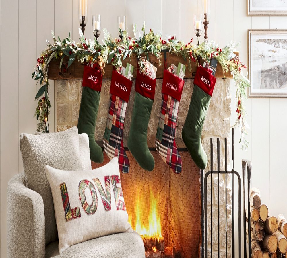 Pottery Barn Plaid Stockings