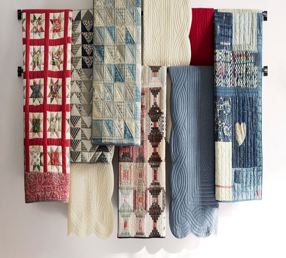 Pottery Barn Love Handcrafted Reversible Quilt