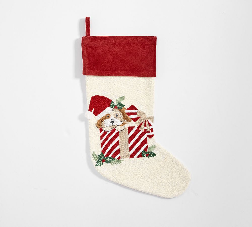 Pottery Barn Holiday Icons Crewel Stockings