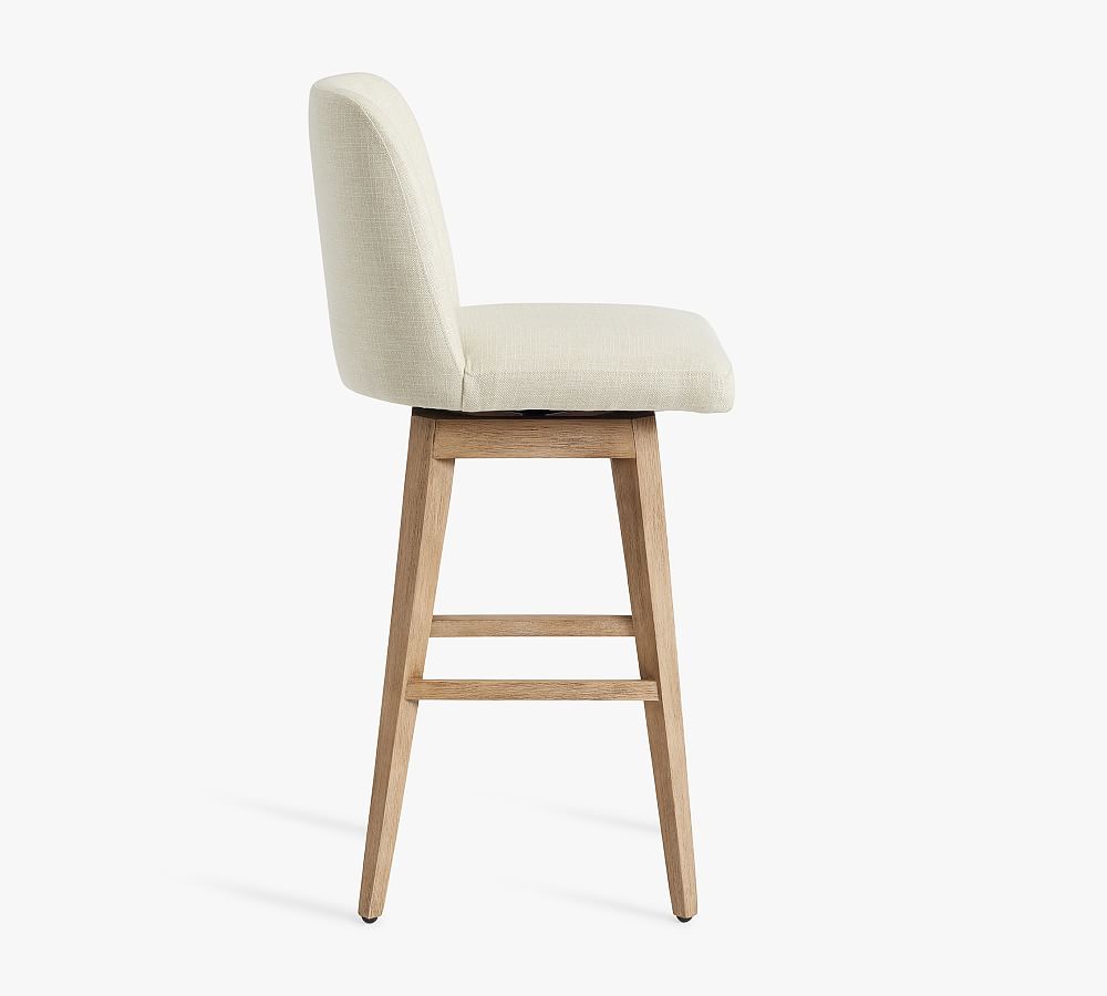 Pottery Barn Layton Upholstered Swivel Stool