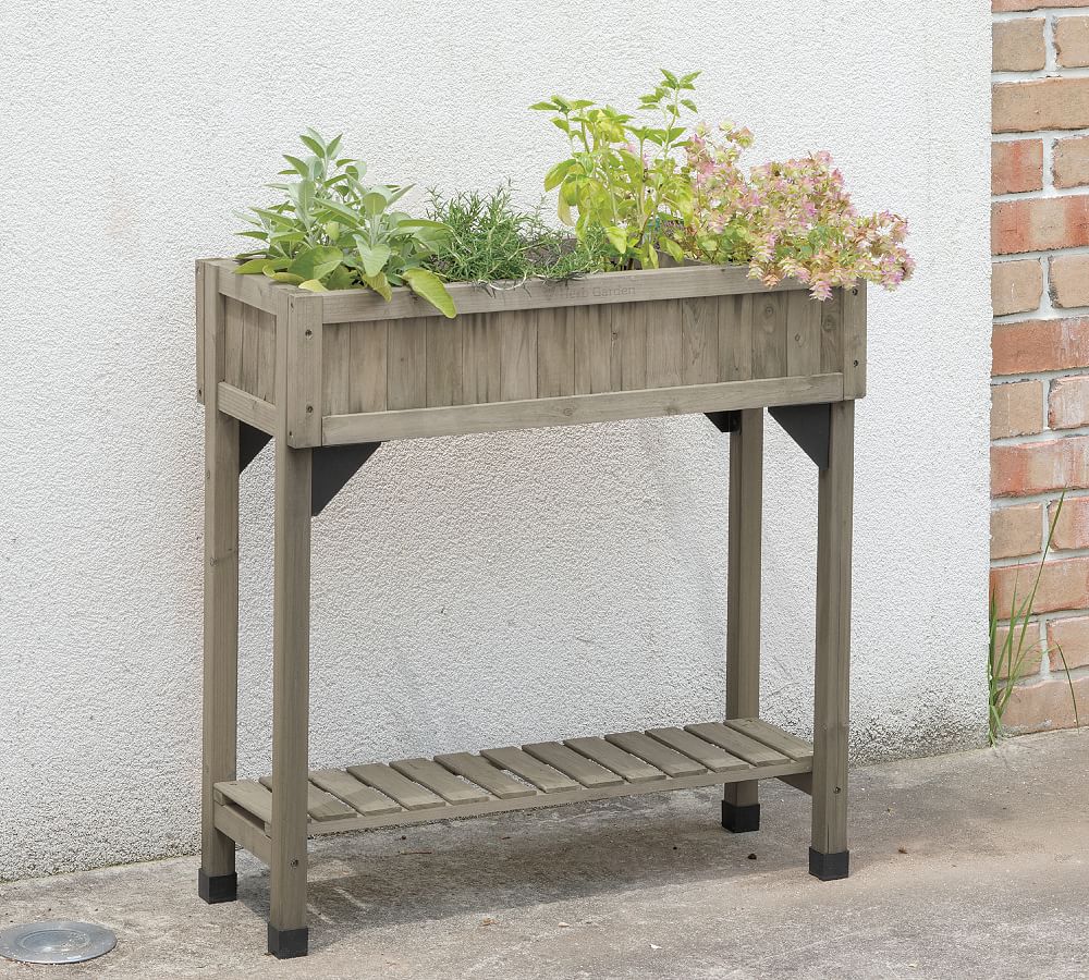 Pottery Barn Cedar 8-Pocket Herb Garden Bed
