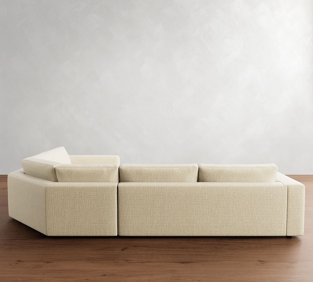 Pottery Barn Carmel Lounge 3-Piece Wedge Sectional (128"&ndash;130")
