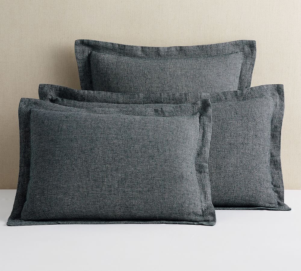 Pottery Barn European Flax Linen Waffle Duvet Cover