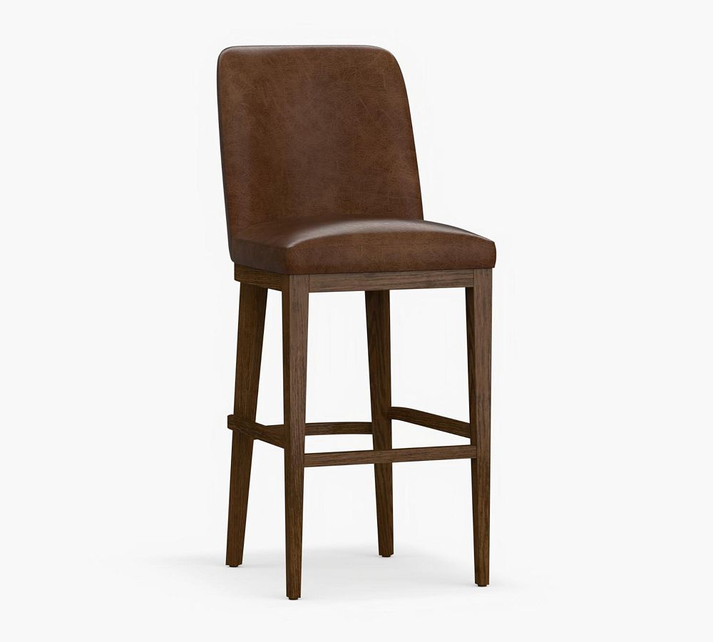 Pottery Barn Layton Leather Stool
