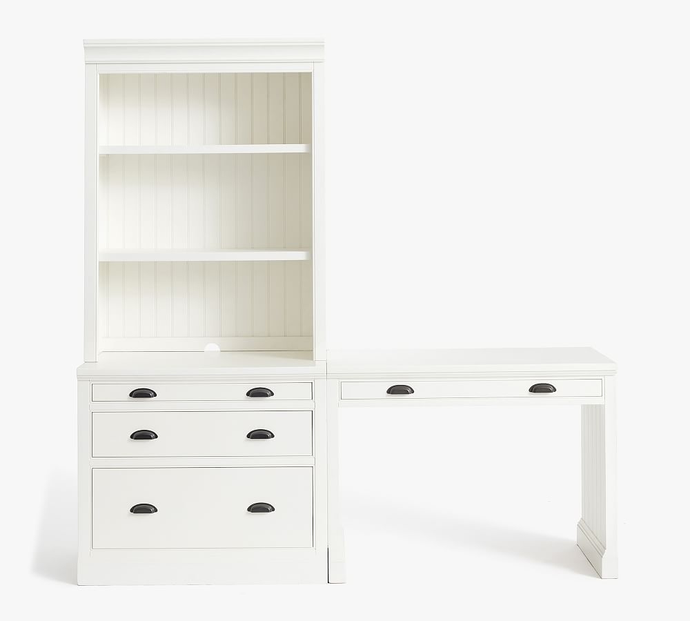 Pottery Barn Aubrey Writing Desk with Bookcase & File Cabinet (78")