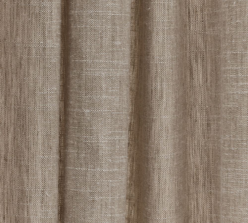 Pottery Barn Emery Linen Pinch Pleat Blackout Curtain