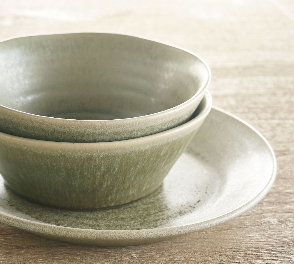 Pottery Barn Larkin Reactive Glaze Stoneware Salad Plates