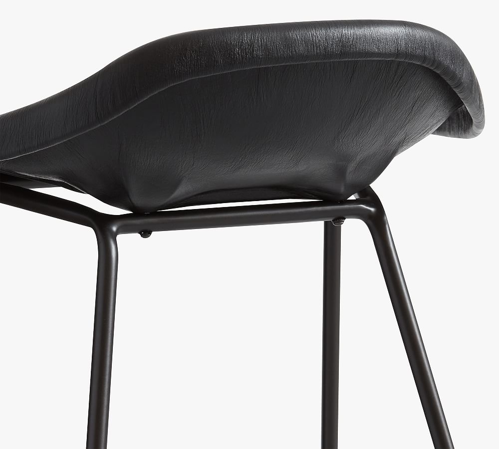 Pottery Barn Brenner Leather Counter Stool