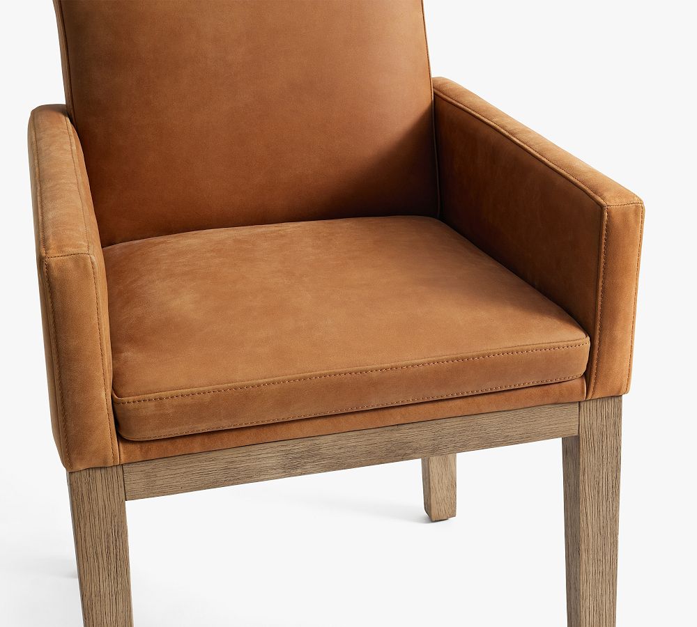 Pottery Barn Jake Leather Dining Armchair
