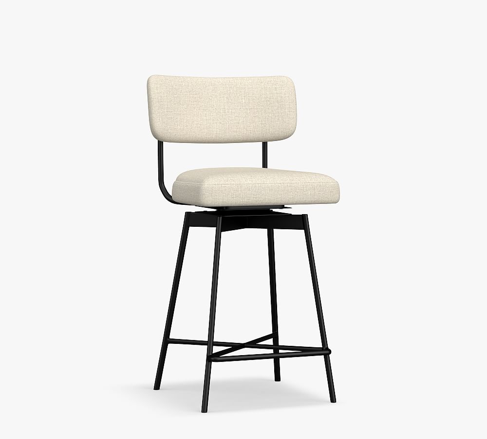 Pottery Barn Maison Upholstered Swivel Stool