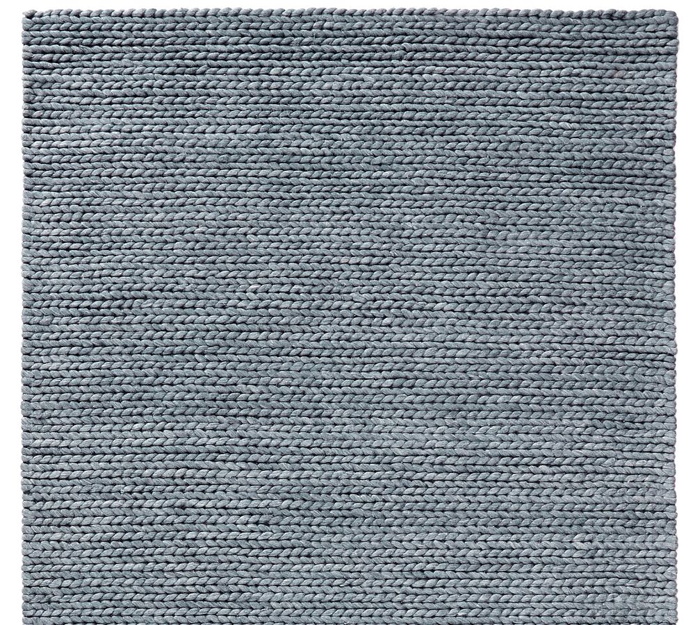 Pottery Barn Chunky Knit Sweater Handwoven Rug