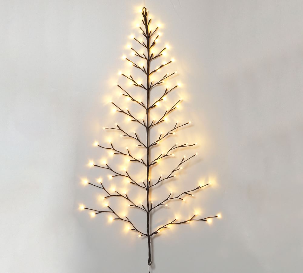 Pottery Barn Lit LED Tree Shaped Wall Decor