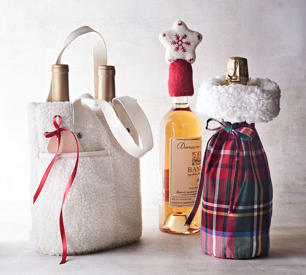 Pottery Barn Holiday Wine Topper Collection