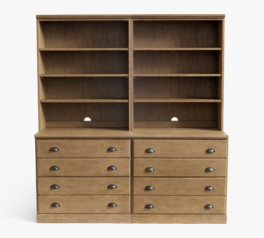 Pottery Barn Printers Storage Bookcase Suite (64")